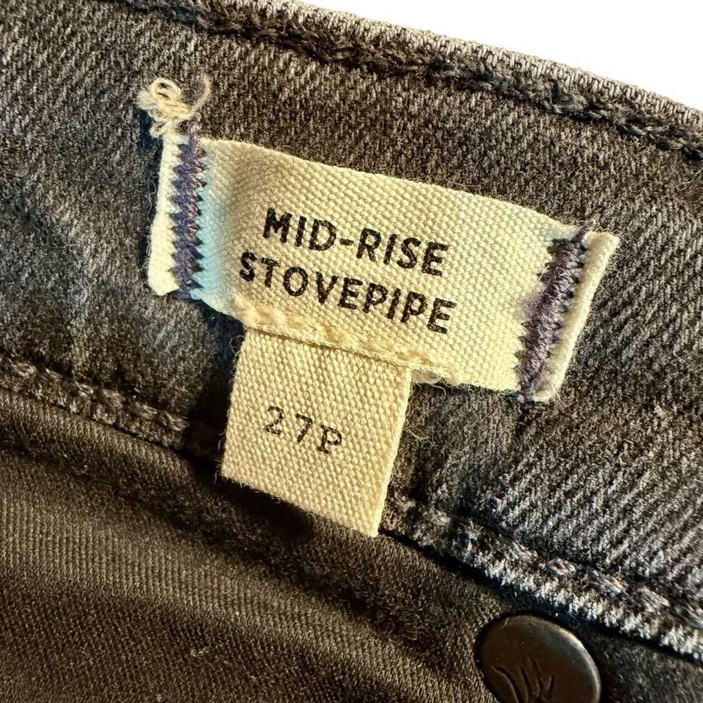 Madewell ‘Petite Mid-Rise Stovepipe Jeans in “Armand” Wash: Raw-Hem Edition 27P
